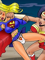 Shemale heroines fight an epic battle